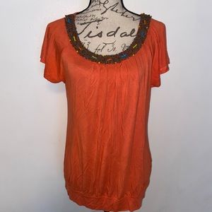 🧡Cable & Gauge Beaded Top🧡